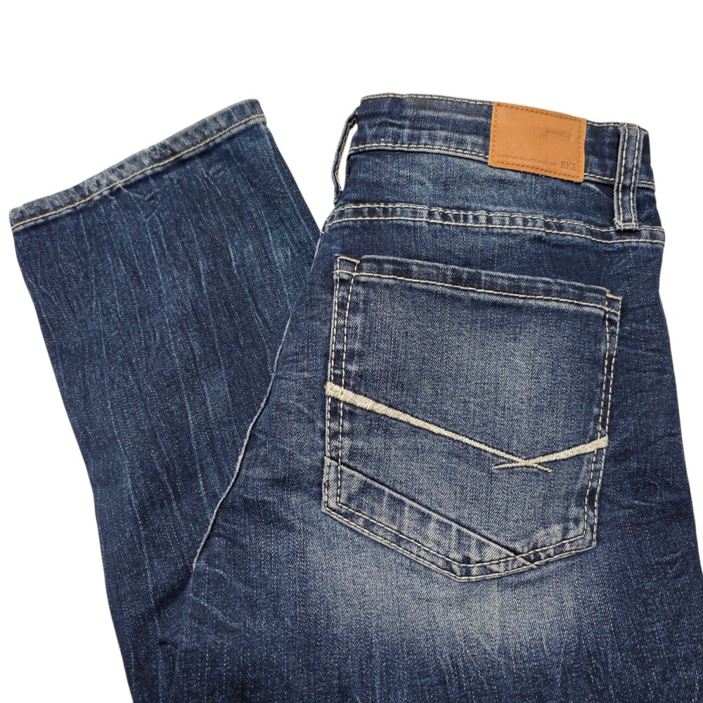 BKE Gabby Jeans Womens 28 Blue Curvy Fit High Rise Straight Leg Denim Cropped